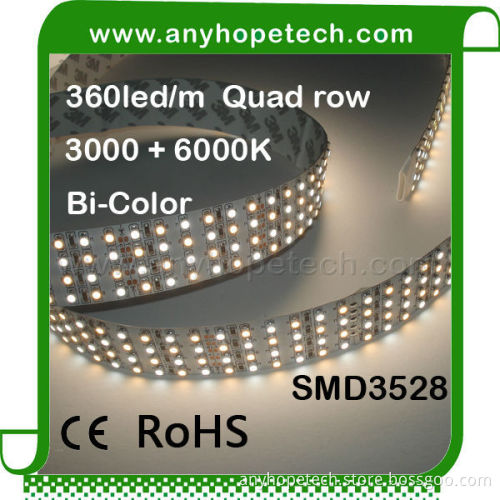 Cheapest factory price 360leds 26.4w 24v indoor quad row flexible led